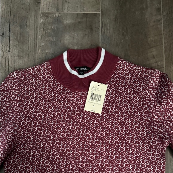 Guess Red Patterned Sweater - Picture 3 of 7